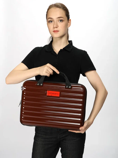 Пластиковый кейс для ноутбука 15.6 - 16 дюймов Optimum, коричневый