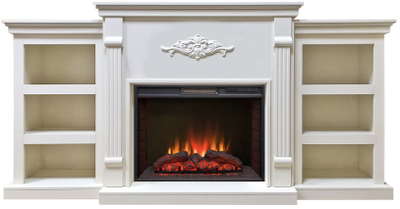 Электрокамин Брукс LUX WT с очагом Sparta 25.5 LED