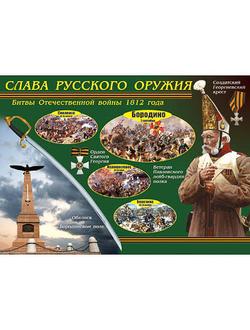 Таблица демонстрационная "Слава русского оружия" (винил 100х140)