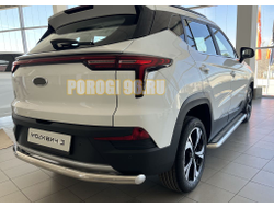 Защита заднего бампера d60 для Москвич 3 2023-