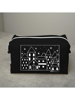 Косметичка черная, коллекция "Город"