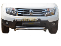 Защита переднего бампера шпонка d53 для Renault Duster 2011-2015