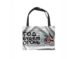 Сумка-шоппер  горизонтальная год Кролика №58