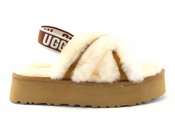 UGG DISCO CROSS SLIDE Chestnut