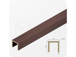 Разделительный П-образный профиль из латуни NEEXY PVL83-05 ANTCL Антик медь светлая