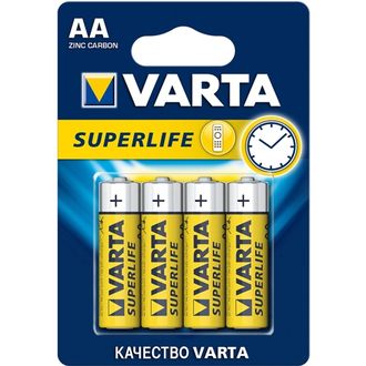 Батарейка AA солевая Varta Superlife R6-4BL (2006) в блистере 4шт.