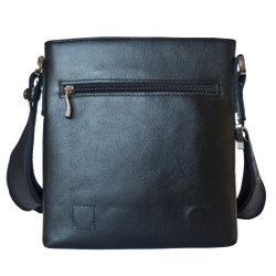 Кожаная мужская сумка Vallecorsa black (арт. 5044-01)