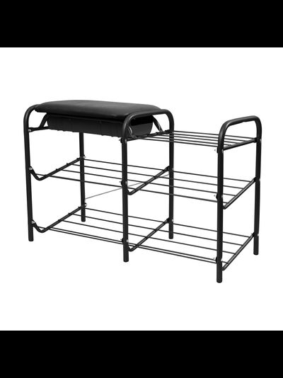 Этажерка с ящиком ЭТП1-1, цвет черный/матовый черный