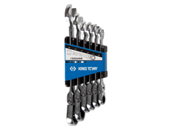 Набор комбинированных трещоточных ключей, 10-19 мм, 6 предметов KING TONY 12006MR