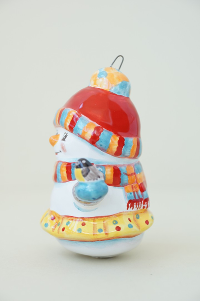 Снеговичка с птичкой - Снежная семейка