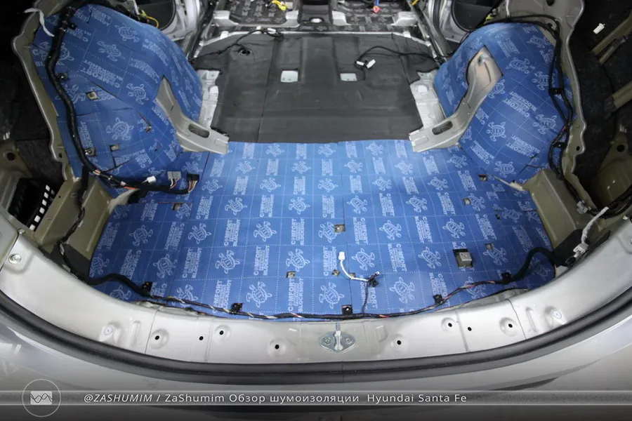 Фото отчет шумоизоляции Hyundai Santa Fe