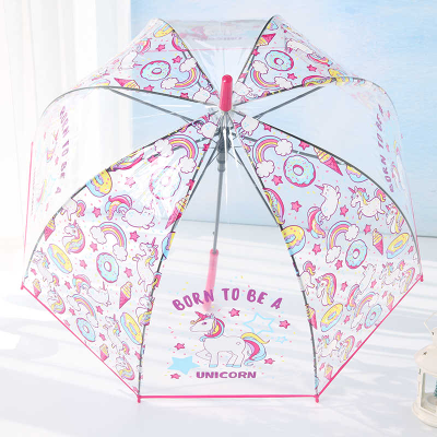 Детский зонт-трость Единорог, Цвет: Голубой, Розовый, Красный