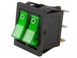 Переключатель 369 KCD4-202/N неон 220v