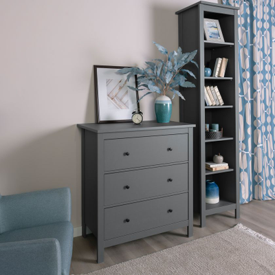 Сага Комод 3 ящика 920х1007х510 серый