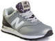 New Balance 574 Серые кожа женские (36-40) Арт. 223MF-A