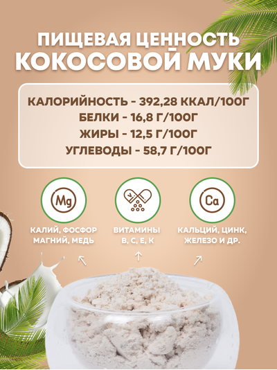 Мука кокосовая Zip Lock 500 г