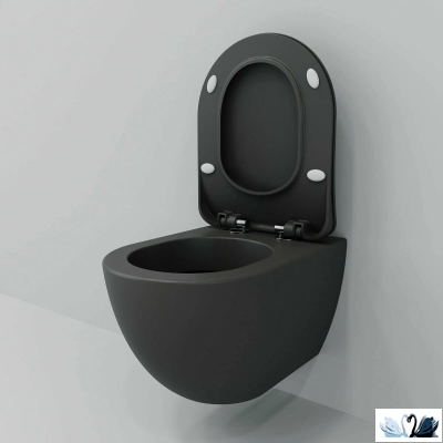 Унитаз Creavit Free FE320-11AM00E-0000, Antrasit, подвесной, графит матовый
