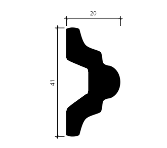 Молдинг 1.51.308 - 41*20*2000мм
