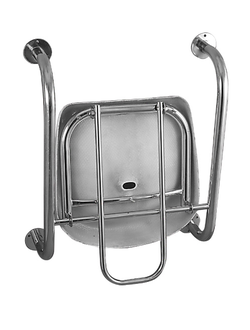 Откидное сиденье усиленное с упором в пол для инвалидов