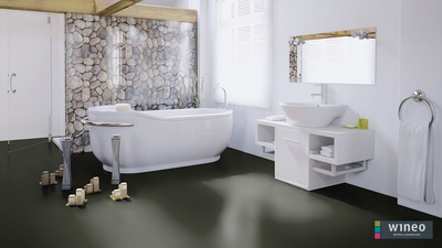 Ламинат Wineo Серая Тень Глянцевый LA069CH-1 в интерьере