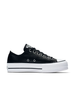 Кеды Converse Lift Leather кожаные черные низкие