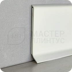 Напольный плинтус из Вспененного ПВХ HSL Dollken высота 80мм, длина 2,5м, толщина 5мм. цвет белый