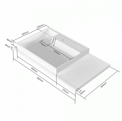 Раковина над стиральной машиной Юпитер 90х50 с напольной тумбой Санта Марс 29 R