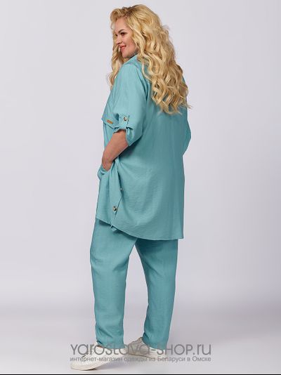 Женский 3-х предметный комплект в бирюзовом оттенке