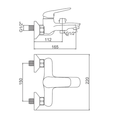 Смеситель для ванны однорычажный,переключатель в корпусе, Латунь, Бронза, Accoona A6316C