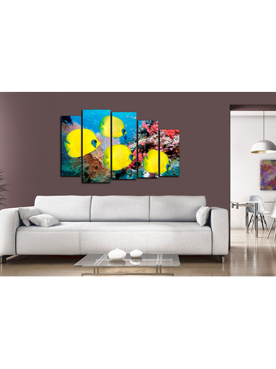 Модульная картина "Желтые рыбки"