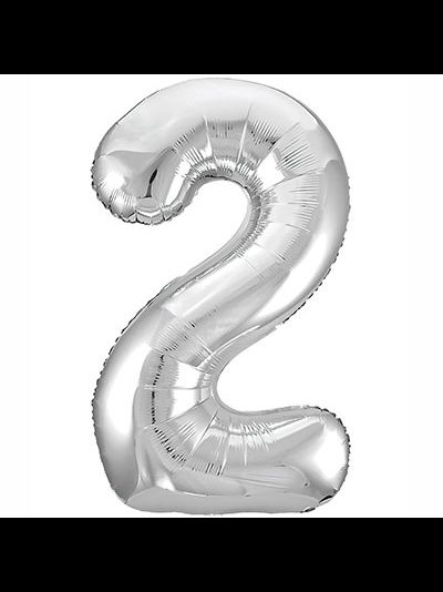Фольгированный шар Цифра серебро