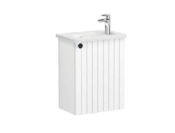 Модуль с круглой раковиной, Vitra Root Groove, 45 см, с дверцей, матовый белый, правосторонний, 69198