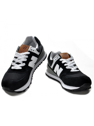 New Balance 574 черно-белые сетка (41-44) Арт. 039МF