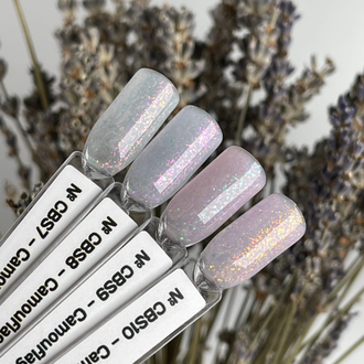 Каучуковая камуфлирующая база с шиммером  - CAMOUFLAGE BASE COAT  CBS8 (10 ml)