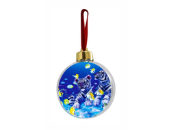 Новогодний ёлочный шар год Тигра №11