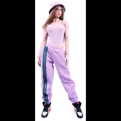 Женский спортивный костюм, набор из 3 предметов (сиреневый) - 1/6 - Hip-hop suit (SA022B) - SA Toys