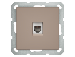 1L241CH Розетка компьютерная одиночная RJ45, шампань