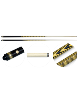 Кий / пирамида 1-pc «Классика» (черный граб, лимонник, граб) 30 запилов