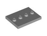 Tile, Modified 3 x 4 with 4 Studs in Center, Light Bluish Gray (88646 / 6079461)