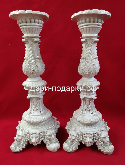Подсвечник античный 45*20см   1,6 кг   полистоун Россия  1770-013060