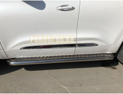 Пороги с накладным листом d53 для Chery Tiggo 4 (2018-2024)