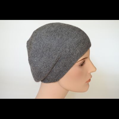 Серый женский берет из альпака и шелка Vizio Италия 7000