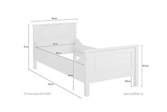 Кровать "Рауна" 90Б, Belfan купить в Севастополе
