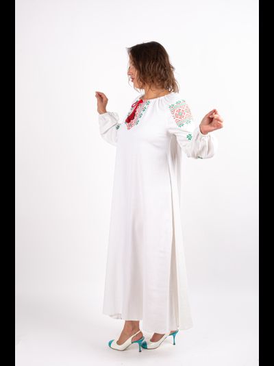 Платье "купальский узор" двухцветка