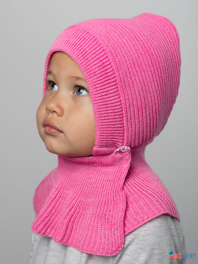 Шапка-шлем 24201-01 х/б подклад, ярко-розовый 46-48