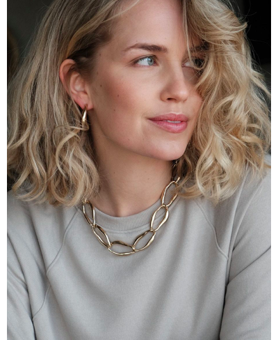 Колье "Мятые кольца" цвет золото A&C (Норвегия)