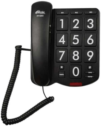 Проводной телефон RITMIX RT-520 (черный)