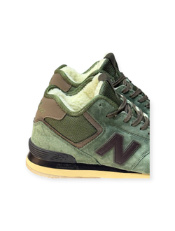New Balance 574 Mid Dark Green с мехом