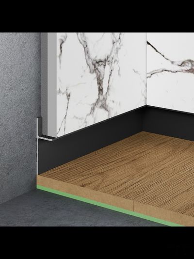 Теневой плинтус скрытого монтажа Pro Design Panel 7208 Черный Муар