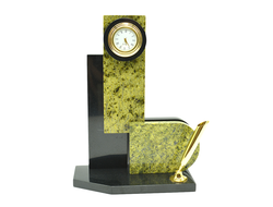 Модель № ST12: письменный набор из камня змеевика